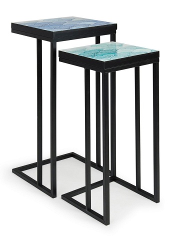 Set 2 măsuțe cafea Reef, cu cadru metalic vopsit epoxidic - Img 6
