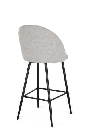 Set 2 scaune de bar Tanya, structură din oțel, șezut tapițat cu poliester, 51x52x107 cm - Img 2