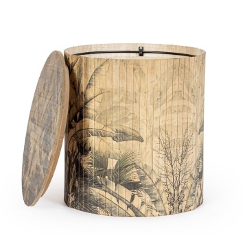 Set 3 măsuțe de cafea Nariko Ro, rotundă, din bambus și MDF, diametru 40 cm, înălțime 40 cm - Img 8
