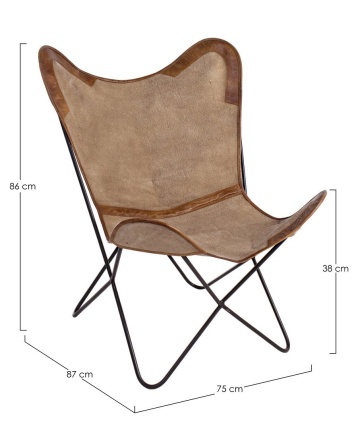 Set de 2 fotolii Eaton, stil nordic, bej, 75 x 87 x 86 cm - Img 2