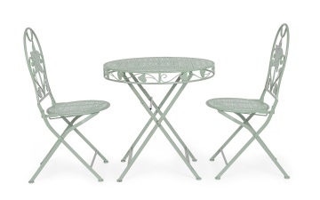 Set de 2 scaune pliabile din oțel, culoare salvie, 40x40x94 cm - Img 6