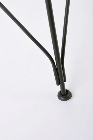 Set de 4 scaune din țesătură Kubu și metal, Alb / Negru Mat, 45x55x85 cm - Img 6