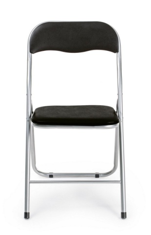 Set de 6 scaune Joy, pliabile, negru mat, 45x44x79 cm - Img 3