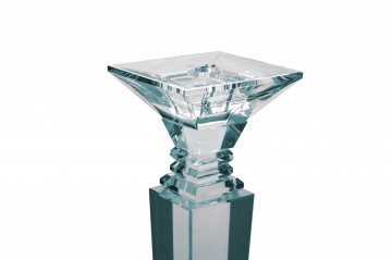Suport lumanare din sticla de cristal Floretta III, transparent - Img 2