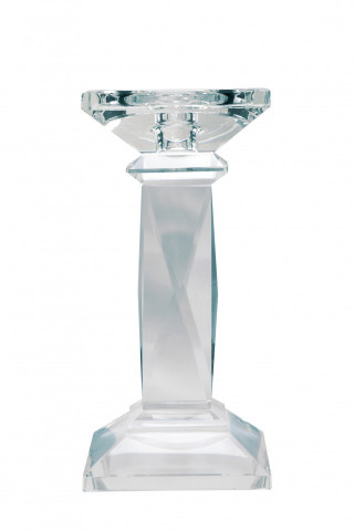 Suport lumanare din sticla de cristal Petunia I, transparent - Img 3