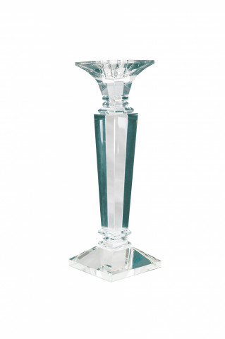 Suport lumanare din sticla de cristal Violetta I, transparent - Img 1
