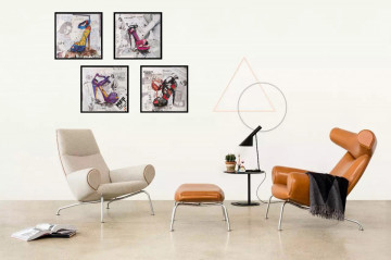 Tablou din hartie Dresscode III 52cm x 52cm - Img 2