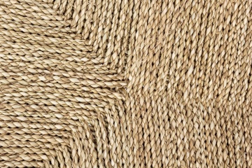 Taburet din ramuri de tec, finisaj natural, 60x38x45 cm - Img 5
