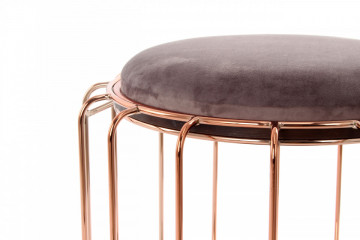 Taburet tapitat/masuta de cafea rotund/a Comfortable 50x50x45 cm lila - Img 5