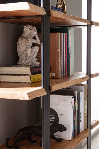 Bibliotecă Artur din lemn de acacia 110 cm - Img 6
