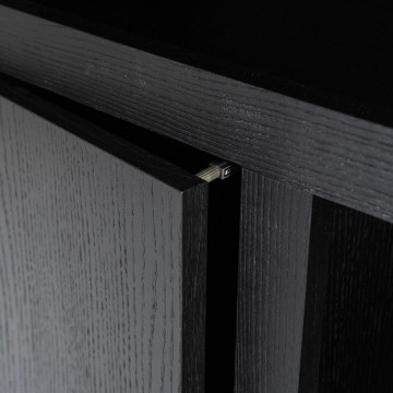 Bibliotecă din lemn de stejar Helsinki 120x220cm neagra - Img 3