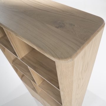 Bibliotecă Harvey din lemn de stejar natural 90x40x180 cm - Img 7