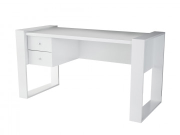 Birou cu sertare din pal melaminat Lord alb 158,4 cm - Img 3