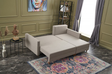 Colar Aydam pe dreapta crem, 3 locuri, extensibil - Img 4