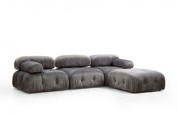 Coltar Bubble modular, 3 locuri, gri
