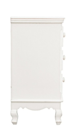 Comodă Clorine cu 3 sertare, cu motive florale încrustate, finisaj mat, 41x33.5x68.5 cm - Img 4