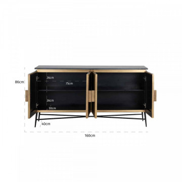 Comoda din metal Ironville 160 cm - Img 5