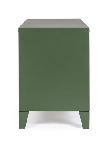 Comodă TV Cambridge, cu 2 uși, din oțel vopsit epoxidic, verde, 120,5x40x58,5 cm - Img 5