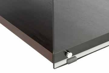 Comoda TV din sticla temperata Elementary maro inchis 120 cm - Img 6