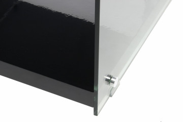 Comoda TV Elementary din sticla temperata neagra 120 cm - Img 6