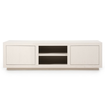 Comoda TV Helsinki din lemn de stejar taupe 160 cm