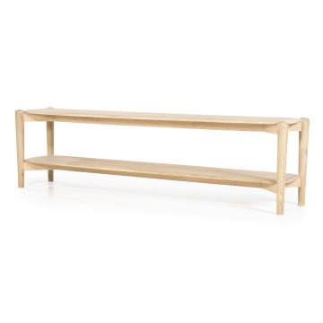 Comoda TV Selbu din lemn de stejar 200x40x55 cm - Img 2