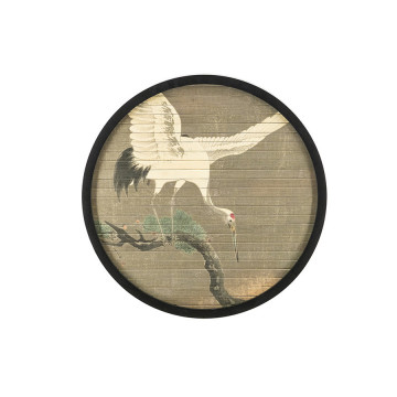Decoratiune de perete rotunda Morita crane - Img 1