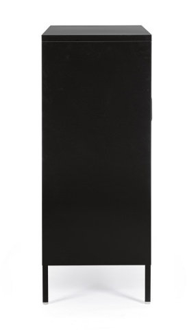 Dulapior Cambridge, cu 2 uși și 2 rafturi ajustabile, din metal vopsit electrostatic, negru, 80x40x101.5 cm - Img 5