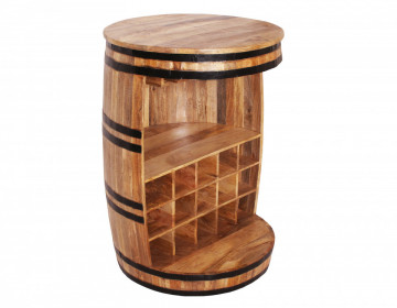 Dulapior pentru vin in forma de butoi Rustic, depozitare pentru 15 sticle - Img 5