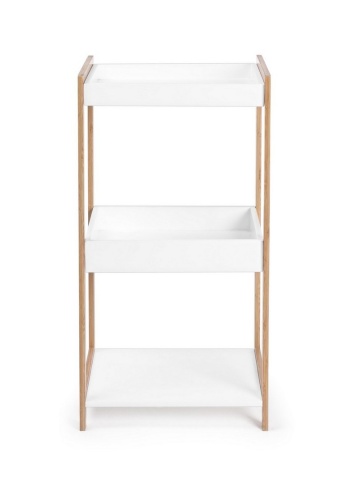 Etajera Brooklyn din MDF alb mat 79,2 cm - Img 3