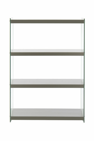 Etajera din sticla Elementary 83x113 cm Gri - Img 2