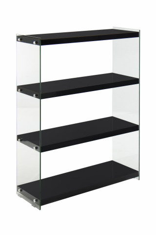 Etajera din sticla Elementary 83x113 cm Neagra