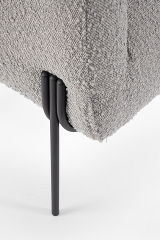 Fotoliu Claudine, bouclé, Gri, 78 x 74 x 73 cm - Img 7
