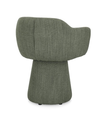 Fotoliu Lottie, pivotant cu mecanism de revenire, cu brațe, din material textil, verde, 59x55x77 cm - Img 2