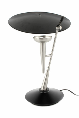 Lampa decorativa din fier Flyer argintie/neagra, un bec