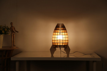 Lampa decorativa din lemn Aviator bej, un bec - Img 6