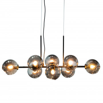 Lampă suspendată din metal Stellar 110x32x48 cm neagra - Img 2