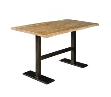 Masa de bar dreptunghiulara din lemn 140x90x94 cm maro