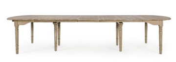 Masă extensibilă Bedford, din lemn masiv de stejar, finisaj ceruit antichizat, 12 locuri, 92-382x120 cm - Img 4