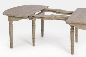 Masă extensibilă Bedford, din lemn masiv de stejar, finisaj ceruit antichizat, 12 locuri, 92-382x120 cm - Img 14