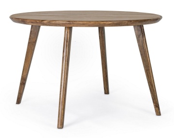 Masă rotundă Sylvester, 120 cm, pentru 6 persoane, din lemn de mango, 120 x 76 cm