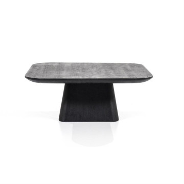 Masuta cafea din lemn de mango Aron 80x80 cm neagra