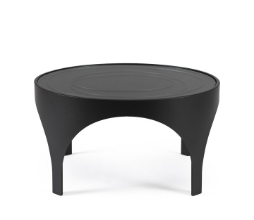 Măsuță de cafea Archie, rotundă, metal și sticlă, Ø70 cm - Img 2
