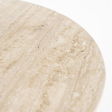Masuta de cafea din travertin Aime 70x75 cm bej - Img 2