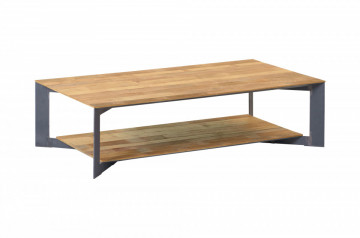 Masuta de cafea dreptunghiulara din lemn cu spatiu de depozitare 135x75x35 cm maro