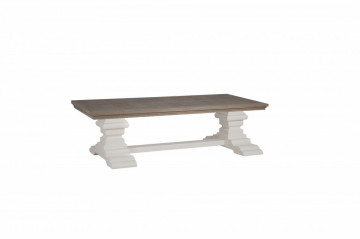 Masuta de cafea dreptunghiulara din lemn Toscana 135x75x45 cm maro/alb