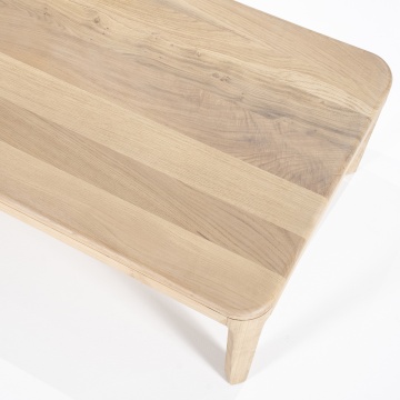 Masuta de cafea Harvey din lemn de stejar 120x60x35 cm - Img 3