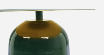 Măsuță de cafea Nalima, rotundă, din oțel emailat, verde închis, diametru 50 cm, înălțime 39.5 cm - Img 5