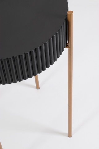 Măsuță de cafea rotundă Darcy, cu blat din MDF și picioare din oțel, diametru 40.5 cm, înălțime 64.5 cm - Img 4