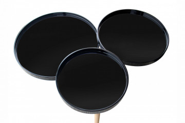 Masuta de cafea triplet Butler 86,5x71x50 cm neagra - Img 6